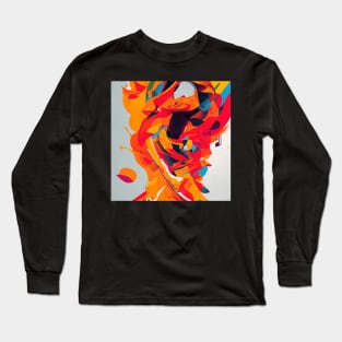 Colors in Motion - Captivating Abstract Artistry Long Sleeve T-Shirt